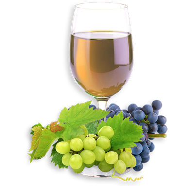 Beautiful Picture of Rose Wine and Grapes